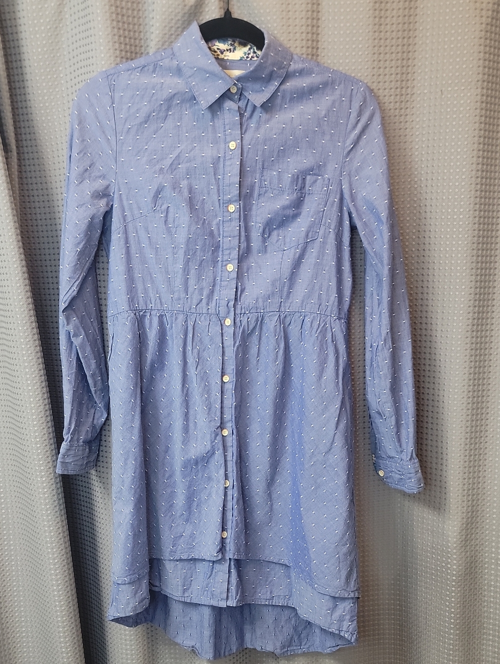 Anthropologie Isabella Sinclair Chambray Button-Front Shirt Dress Size XS